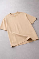 BEIGE OVERSIZED BASIC T-SHIRT