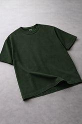 GREEN OVERSIZED BASIC T-SHIRT
