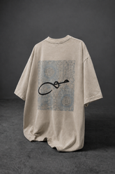 Haq Patchwork Oversize T-Shirt – Beige