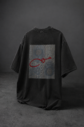 Haq Patchwork Oversize T-Shirt – Black