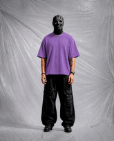 PURPLE OVERSIZED BASIC T-SHIRT