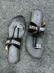 Mehr Black Kolapuri Chappal - Women
