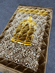 Golden & Brown Printed Prayer Mat