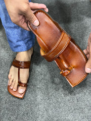 Gulshan Brown Kolapuri Chappal - Men