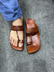 Gulshan Brown Kolapuri Chappal - Men