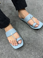Zarqash Gray Kolapuri Chappal