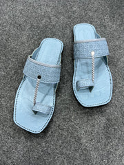 Zarqash Gray Kolapuri Chappal