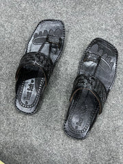 Riwaj Black Kolapuri Chappal