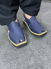 KAPTAAN Blue Peshawari Chappal