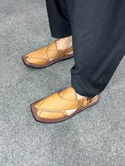 Triple Gear Beige Peshawari Chappal