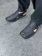 Triple Gear Black Peshawari Chappal