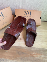 Brown Kolapuri Chappal - Men