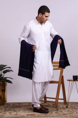 Khwab Navy Blue Men Shawl