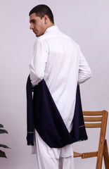 Khwab Navy Blue Men Shawl