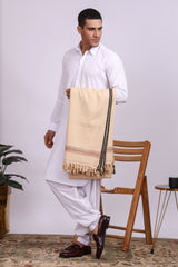 Aalam Light Brown Men Shawl