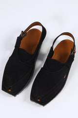 CHITRALI Black Peshawari Chappal