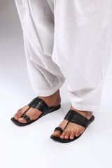 Black Kolapuri Chappal - Men