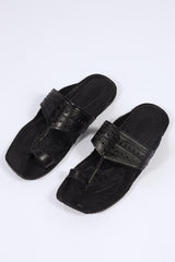 Black Kolapuri Chappal - Men