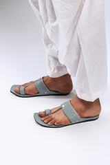 Zarqash Gray Kolapuri Chappal