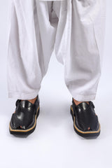 KAPTAAN Black Peshawari Chappal