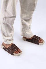 OFFBEAT Brown Men Slide
