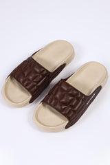 OFFBEAT Brown Men Slide