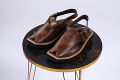 KAPTAAN Cheetah Print Peshawari Chappal