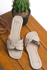 IVORY LUXE COMFORT BEIGE SLIDE