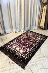 Brown & Red Printed Prayer Mat