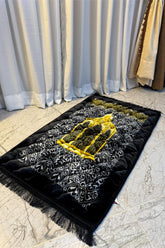 Black Printed Prayer Mat