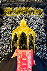 Black Printed Prayer Mat