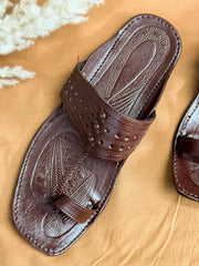 Brown Kolapuri Chappal - Men