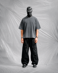 STEEL GRAY OVERSIZED BASIC T-SHIRT