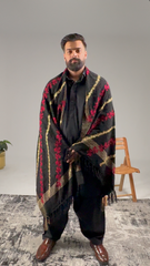 Nayab Black Signature Shawl (Unisex)