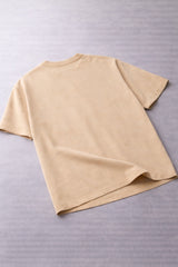 BEIGE OVERSIZED BASIC T-SHIRT