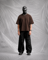BROWN OVERSIZED BASIC T-SHIRT