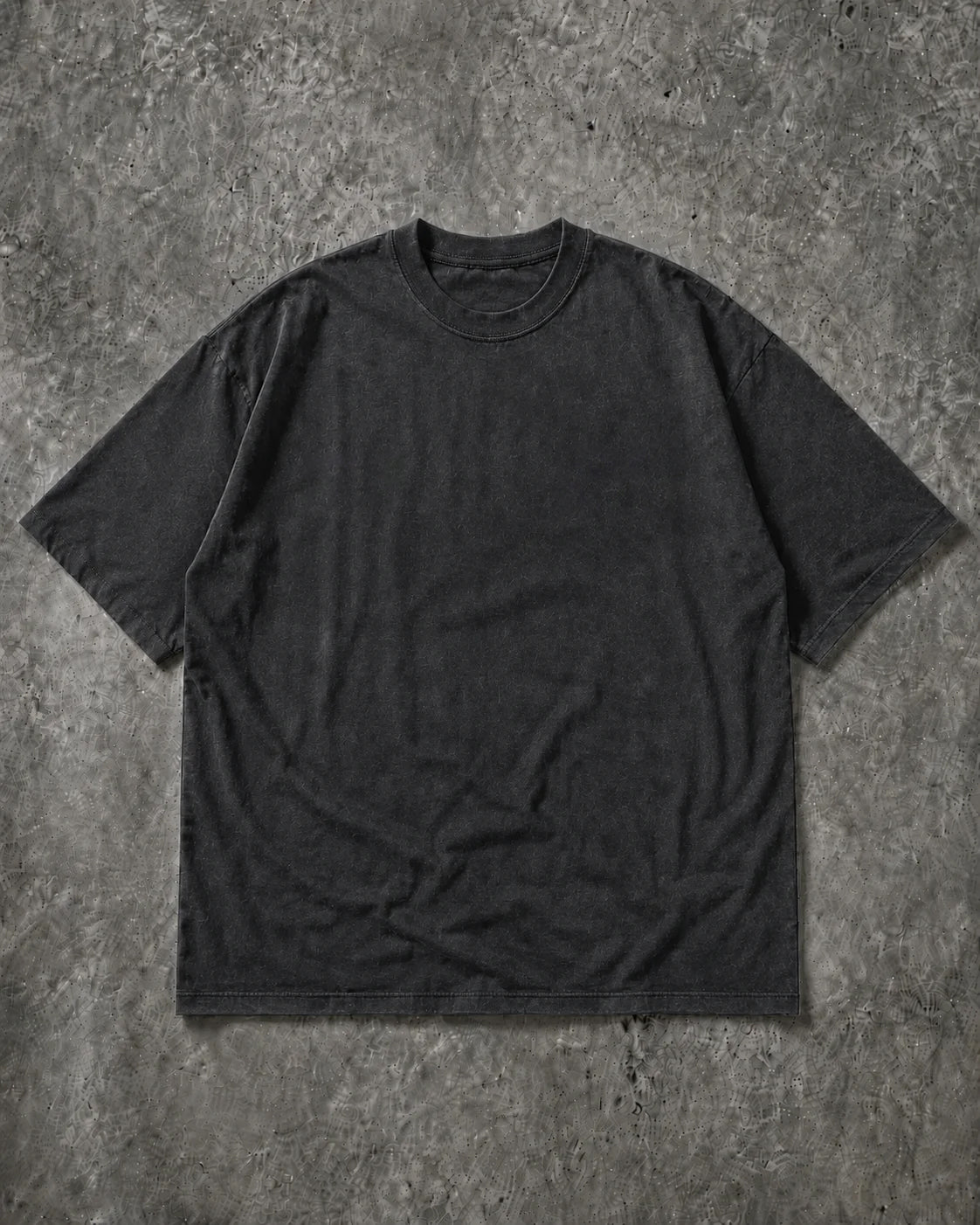 BLACK WASHED OVERSIZED T-SHIRT