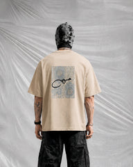 Haq Patchwork Oversize T-Shirt – Beige