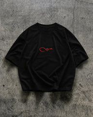 Haq Patchwork Oversize T-Shirt – Black