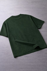GREEN OVERSIZED BASIC T-SHIRT