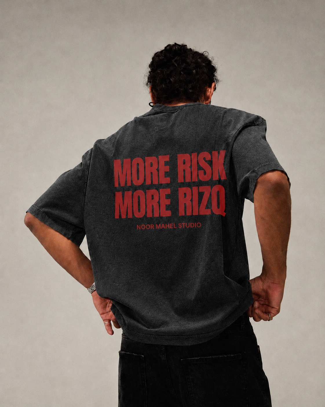 MORE RISK MORE RIZQ WASHED T-SHIRT