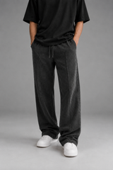 BLACK WASHED BAGGY TROUSER