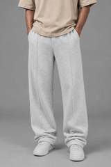 WHITE GRAY BAGGY TROUSER