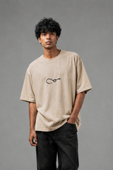 Haq Patchwork Oversize T-Shirt – Beige