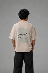 Haq Patchwork Oversize T-Shirt – Beige