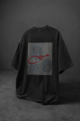 Haq Patchwork Oversize T-Shirt – Black