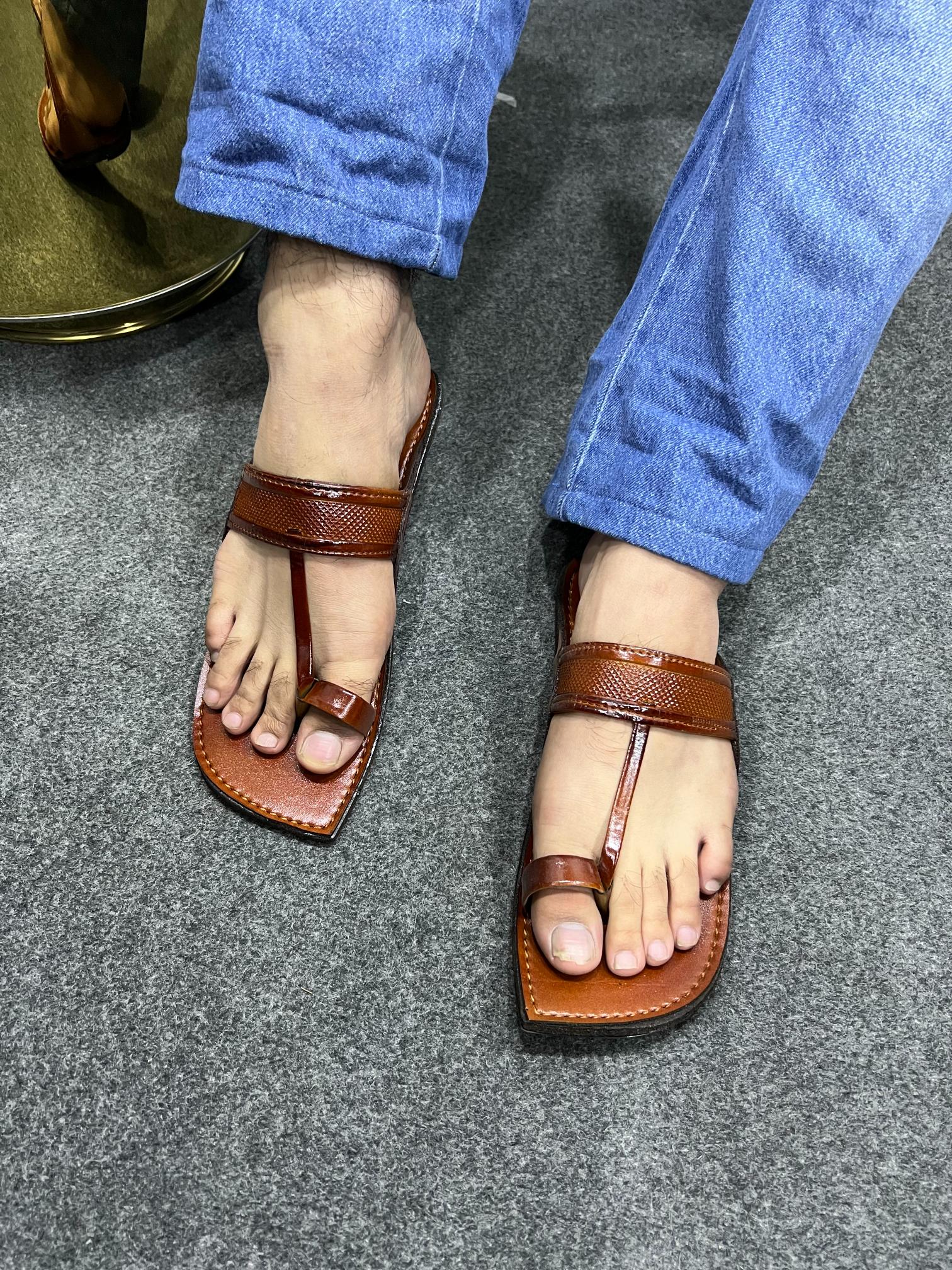 Gulshan Brown Kolapuri Chappal - Men