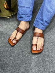 Gulshan Brown Kolapuri Chappal - Men