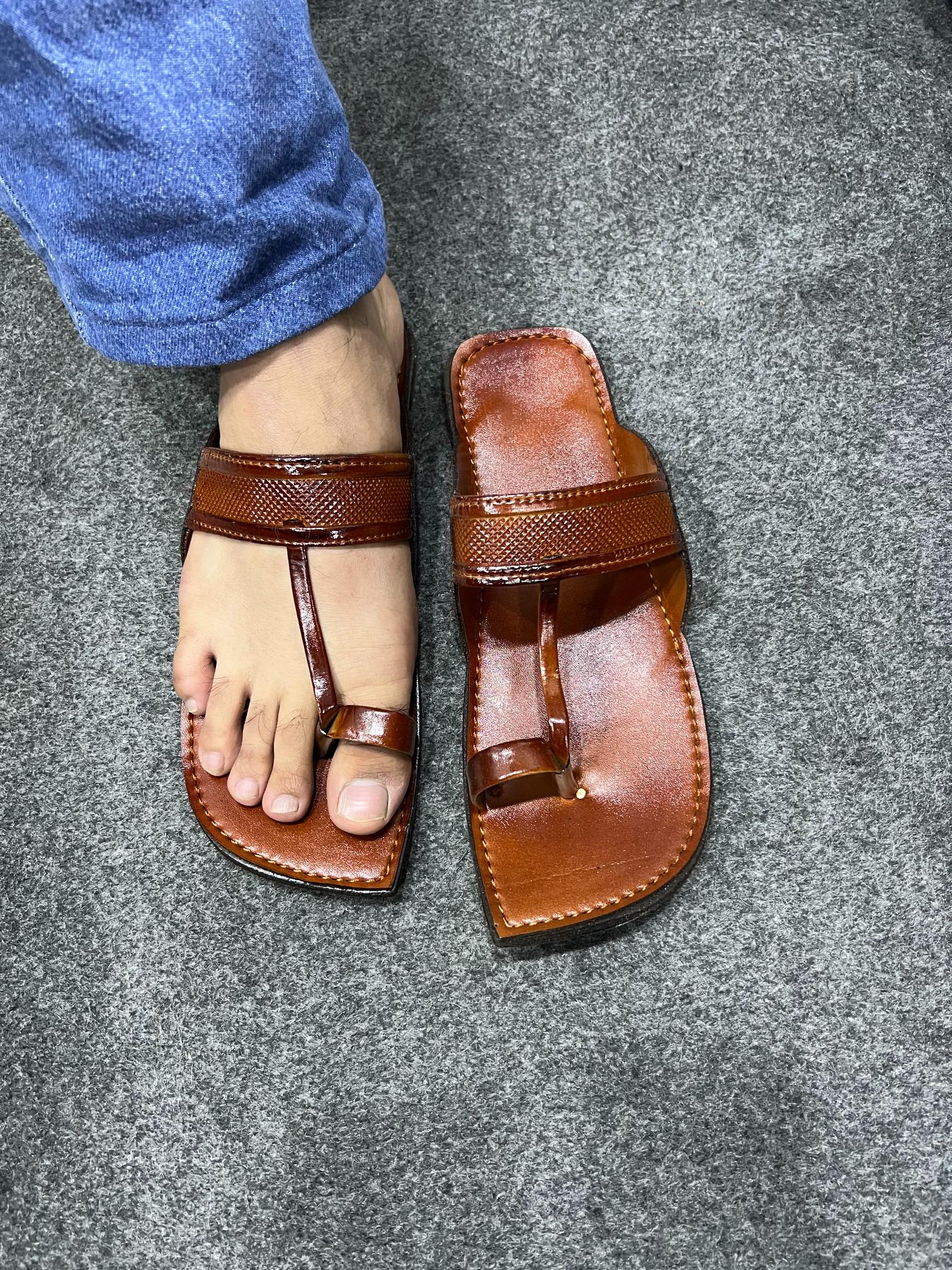 Gulshan Brown Kolapuri Chappal - Men