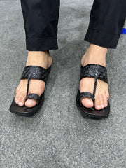 Riwaj Black Kolapuri Chappal